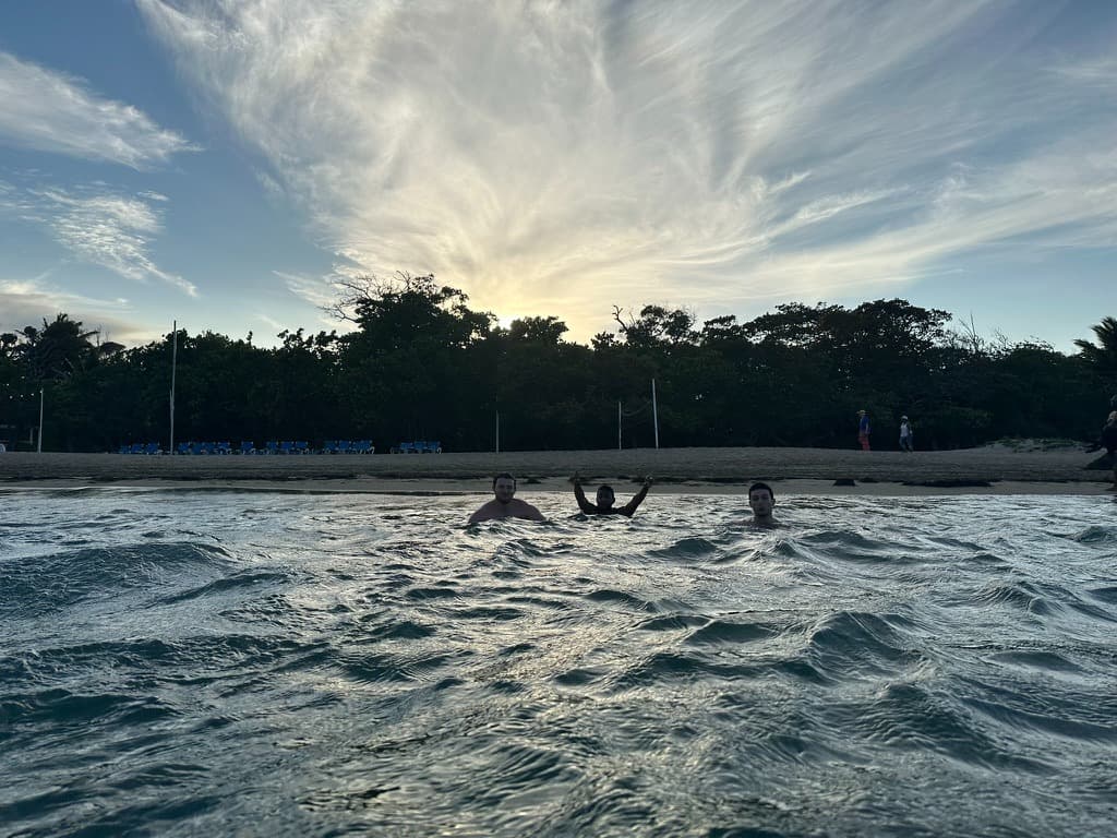 Swimming in the ocean